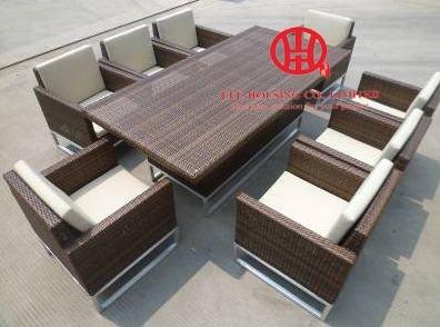 Quality Fashion Rattan Table Dining Set, high quality rattan dining pool table for sale