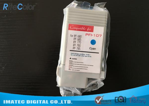 Quality Vivid Color Wide Format Inks Compatible 130 ML PFI 107 For Canon IPF770 IPF780 Printers for sale