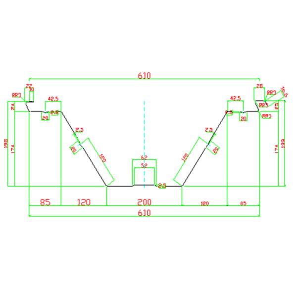 Galvanized Steel Large Span Roll Forming Machine For Arched Roof Panel , K Span Forming Machine