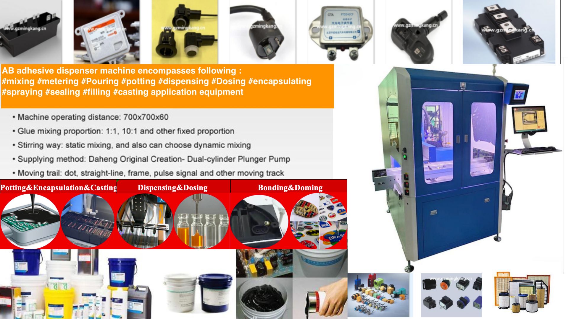 AB Liquid Filling Machine Glue Applicator 2 Parts Epoxy Resin AB Glue Dispensing Robot