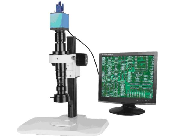 Quality Telecentric Optical Design 2D Video Microscope With Optical Coaxis Illumination And Zoom Lens for sale