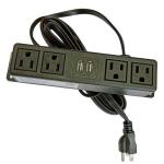 Dedicated 3 Hole Bracket Plastic Conference Table Socket Row Plug With USB