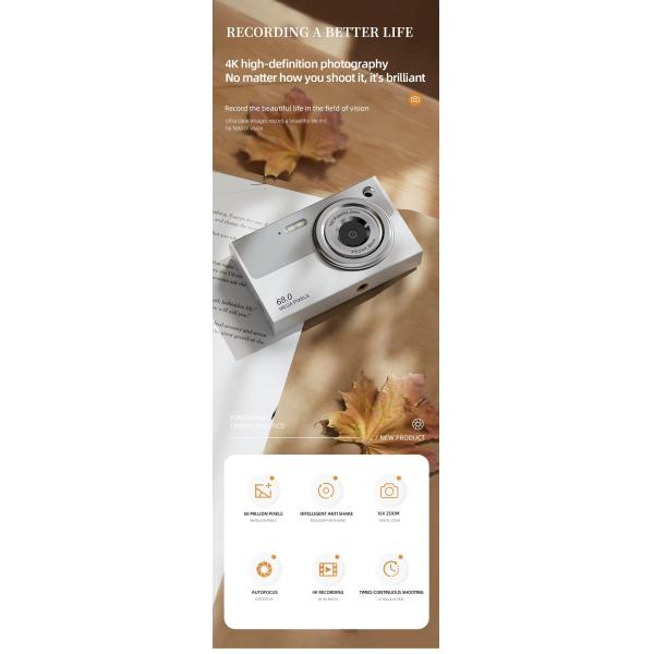 2 Lens Camcorder Digital Video Camera Wifi Photography 1080p 120fps