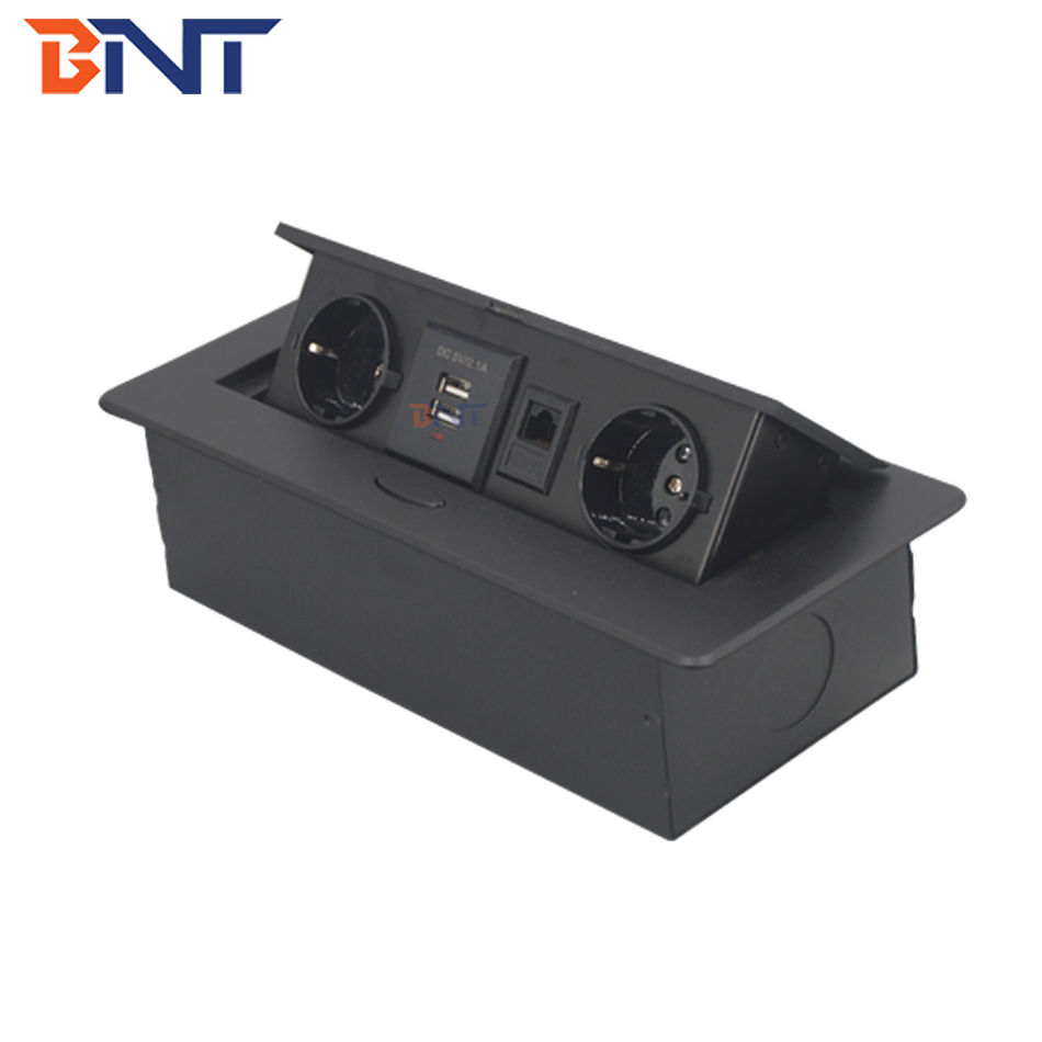 Conference power data solution office table mounted pop up outlet with usb charging