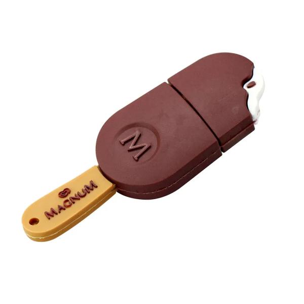 Gift Cartoon Customized USB Flash Drive Ice Cream Shape 16GB PVC Plastic Flash Memory Sticks