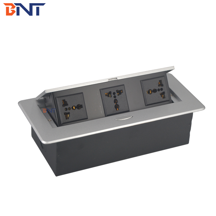 multiple function universal electrical plug socket for meeting table