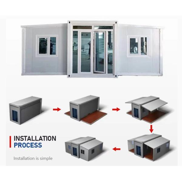 Double wing folding room triple area decoration can be expanded removable mobile container house mobile house