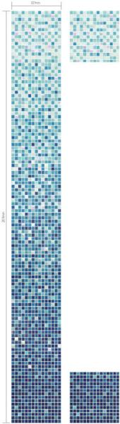 Quality Blue variation for swimming pool mosaic gradation pattern for sale