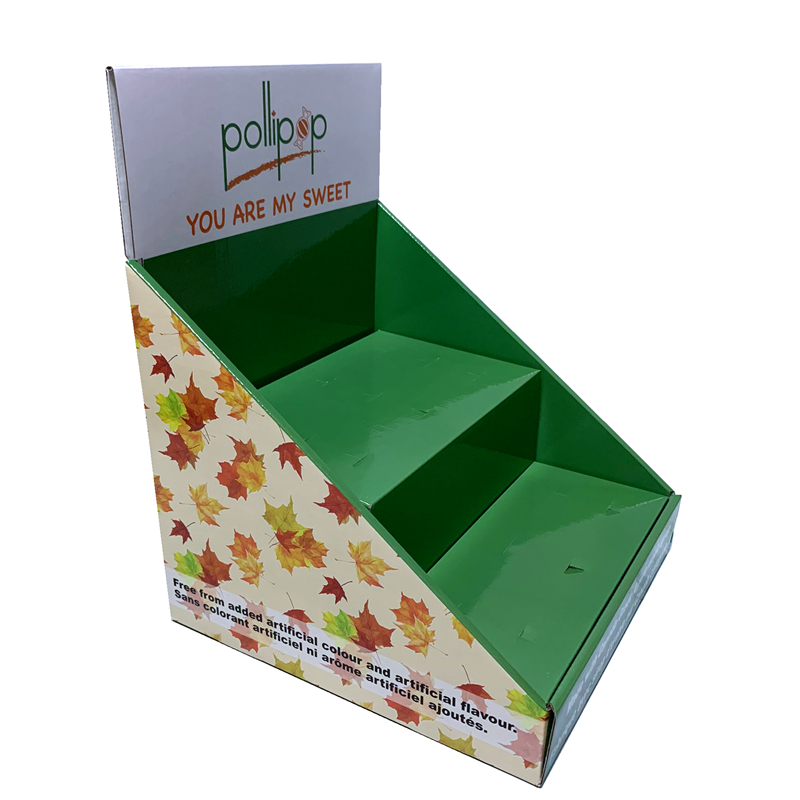 Folding Cardboard Display Box Countertop Retail Packaging Box With Paperboard Liner