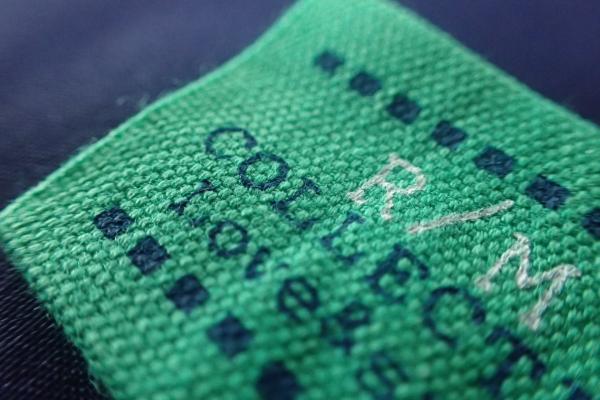 Quality Rectangle Screen Printing Custom Woven Labels For Clothes，Hats for sale