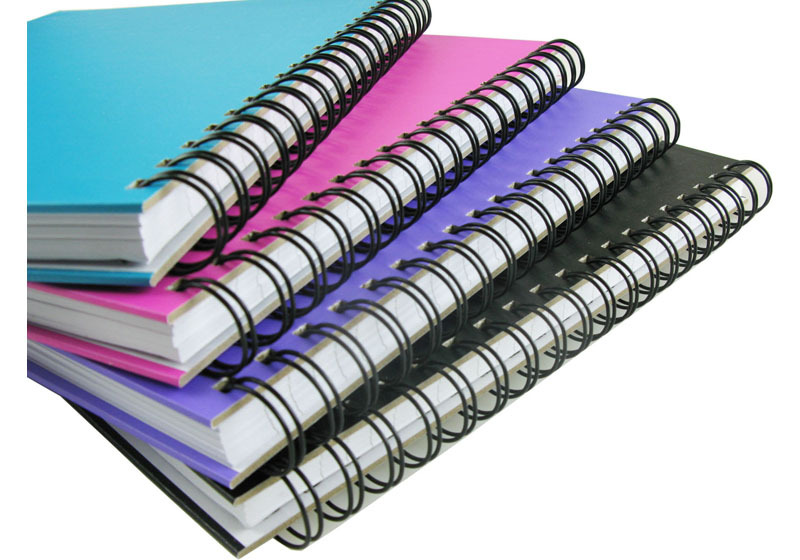 wire books produced by PWB580 wire binding machine