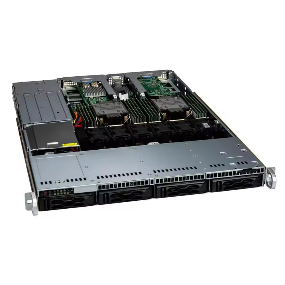 CloudDC X13 1U Server Supermicro SYS-611C-TN4R PCIe 5.02 4 Hot-Swap 3.5" NVMe/SAS/SATA