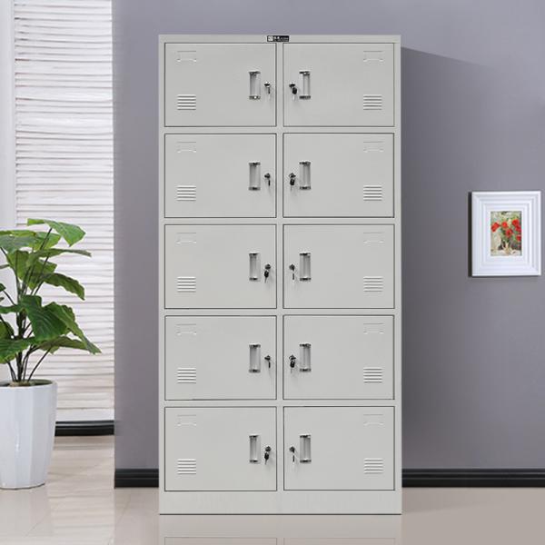Quality 5 Tiers 10 Doors Knocked Down Structure Steel File Storage Locker for sale