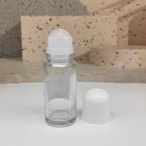 Buy cheap Thickened Transparent Glass Essential Oil Roller Bottles 50ml Deodorant Roll On Bottle product