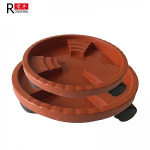 Buy cheap Brown Color Plastic Flower Pots Saucers Plant Pot Water Trays With Wheels product