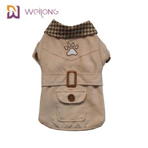Buy cheap Embroider Windbreaker Poly Suede Dog Coat Customized for Autumn / Winter product
