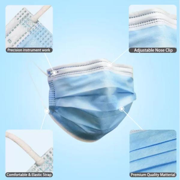 Personal Protective Disposable Medical Mask High Bacterial Filtration Efficiency
