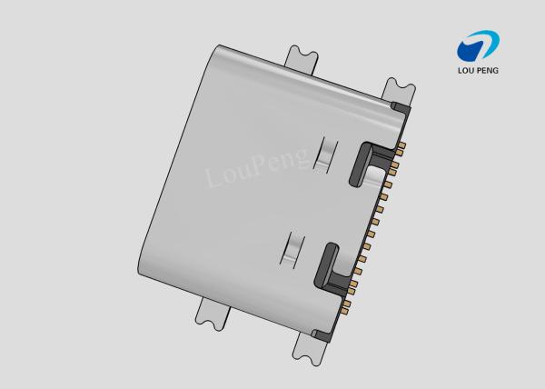 Quality Universal Serial Bus (USB) Shielded I/O Receptacle,type-c connector, 16Pin, Surface Mount, Gold (Au) Flash over, SMT for sale
