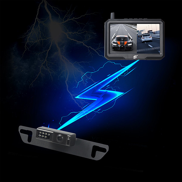 5 Inch Color Monitor 984ft RV Wireless Backup Camera Built In DVR