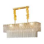 Quality AC110V Square Modern Crystal Chandelier Ceiling Lights Electroplated Hardware Strong Bearing for sale