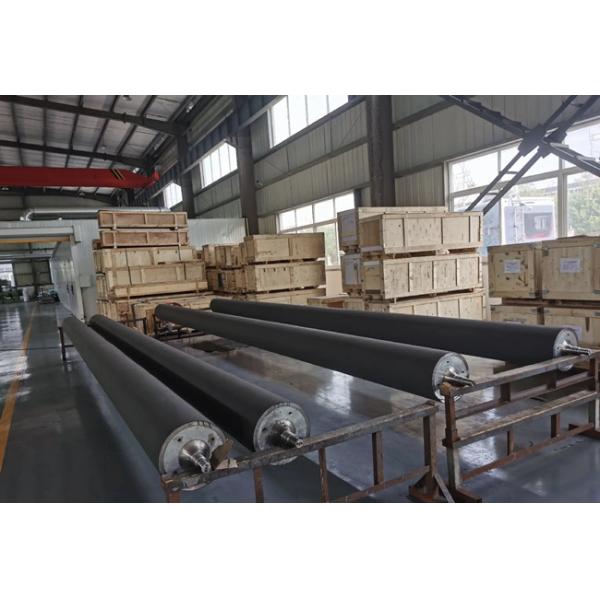 Slotted Exhaust Carbon Fiber Rubber Roller Bopp Film Slitting Roller