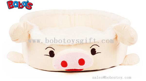 Quality Plush Stuffed Pig Shape Pet Bed for Puppy Cat Dog for sale