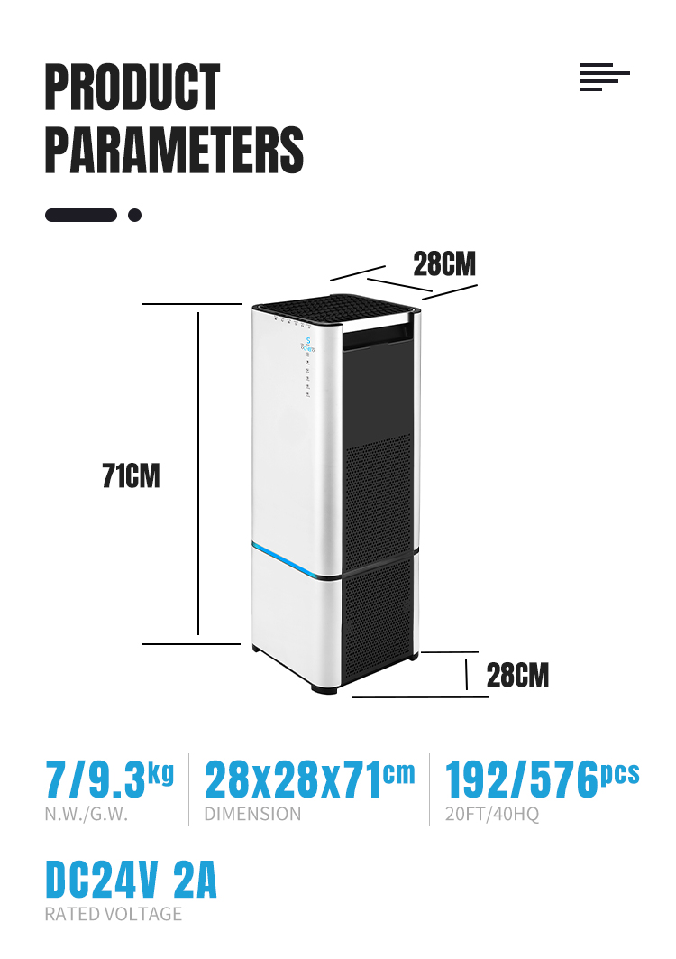 Mini Portable Air Purifier With low noise H13 Hepa Air Cleaner