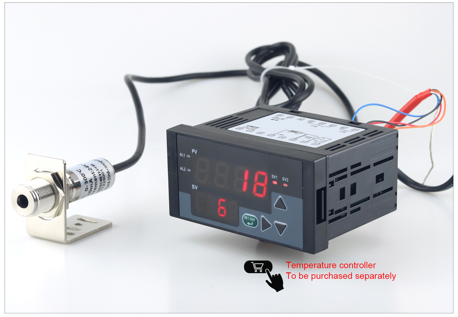 Temperature Transmitter 4-20mA Output Pyrometer Temperature Sensor