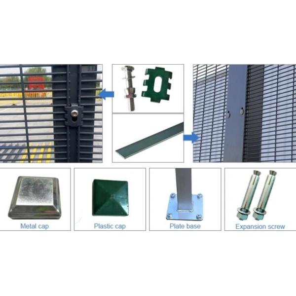 Highway 60mm Post Anti Climb Security Fencing OHSAS 358 Mesh Fencing