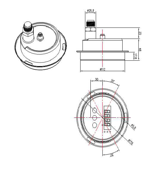 Φ60 orΦ100 dial diameter optional Digital Pressure Switch and controller