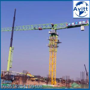 China 12t Horizontal Jib Crane Tower With Telescopic Jacking Cage Hydraulic Climbing on sale