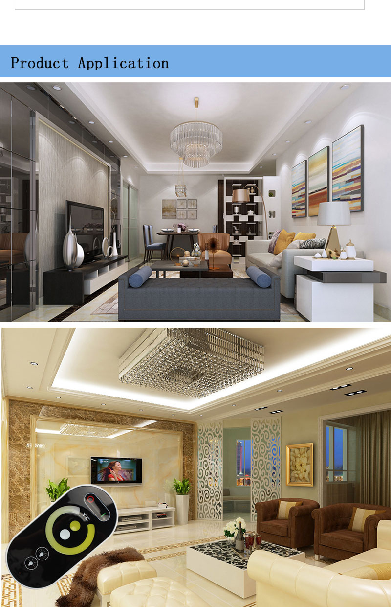 Remote Control LED RGB Strip RF Controller , 144W LED Dimmable Controller