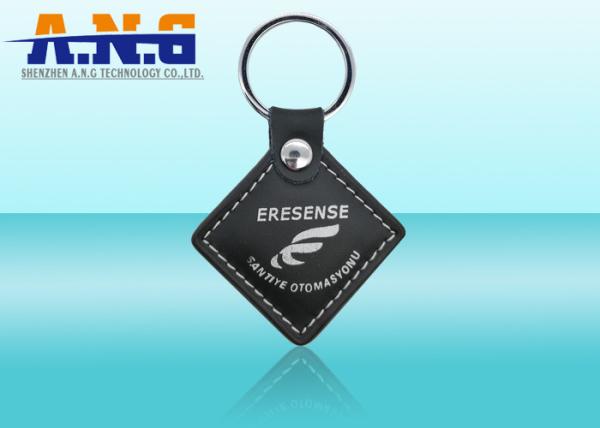 Quality Smart Customize Rfid Key Fob programming,Leather Vehicles / Door rfid key chain for sale