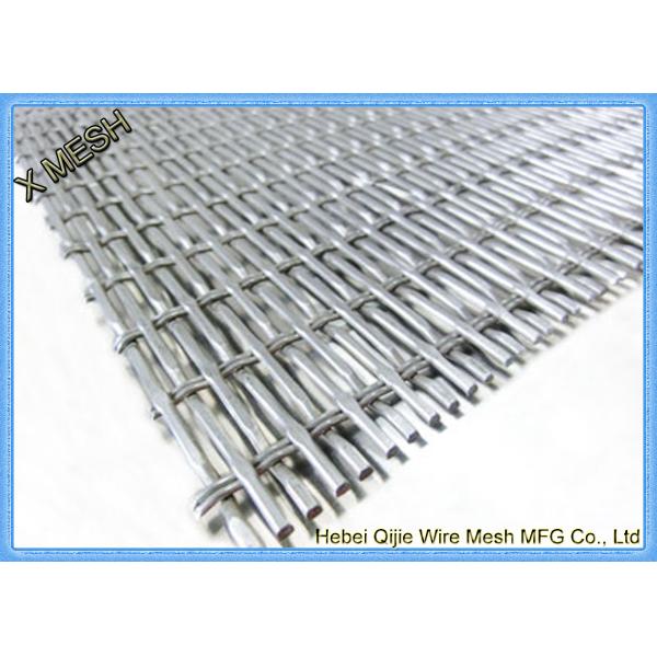 Welded Stainless Steel Woven Wire Mesh , Aluminum Crimped Metal Mesh Panels 1.20m X 100m