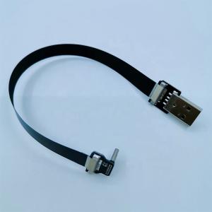 Buy cheap Flat Thin FFC Ribbon Type C Flat Cable , Micro Usb 90 Degree Flat For FPV Gimbal product