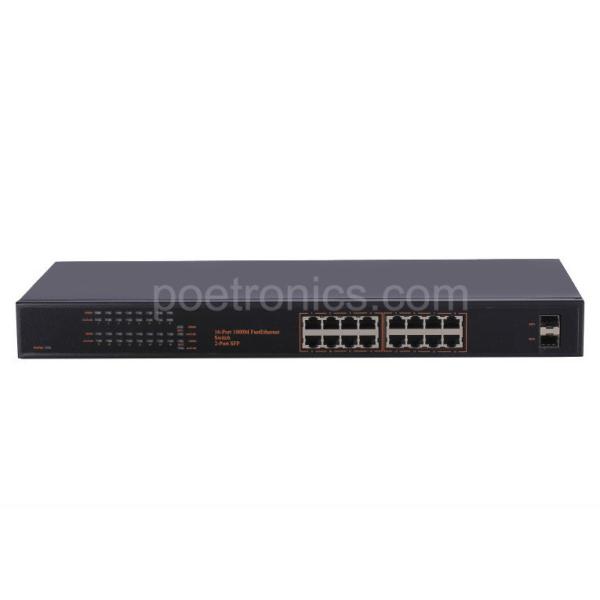 Quality Unmanaged Network Switch 2+16 port (Gigabit SFP Slots & RJ45) 48Gbps Bandwidth for sale