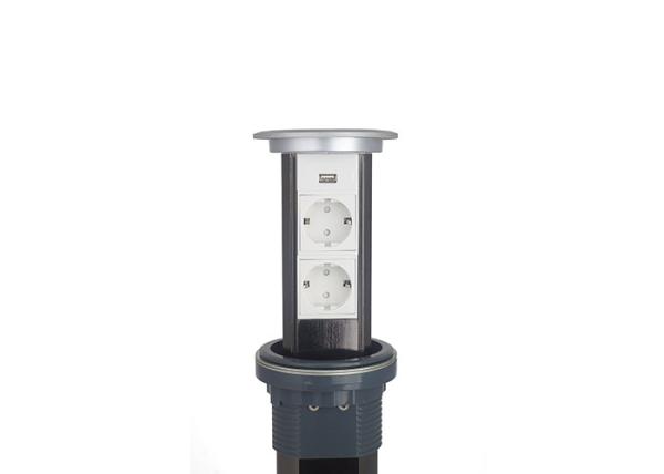 Quality Round Kitchen Worktop Pop Up Plug Socket Durable Flame - Resisting Materials for sale