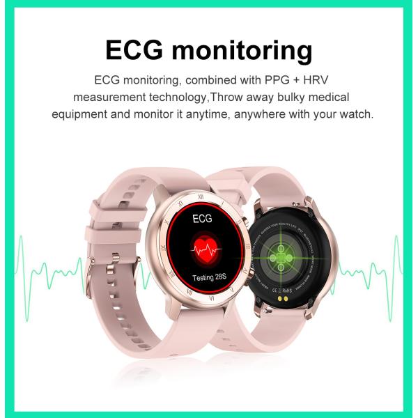 DT89 Smart Watch Women Men ECG Heart Rate Monitoring Blood Pressure IP68 Waterproof Fitness Tracker Lady Smart Band