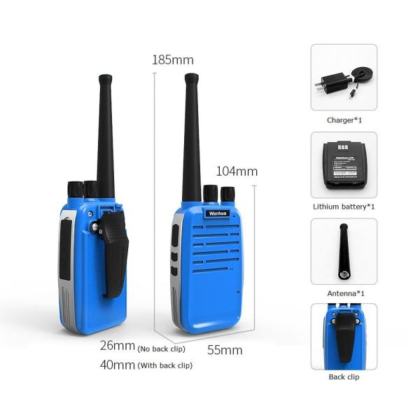 Long Range Digital Mobile Radio Handheld Walkie Talky with Flashlight and Li-ion Battery