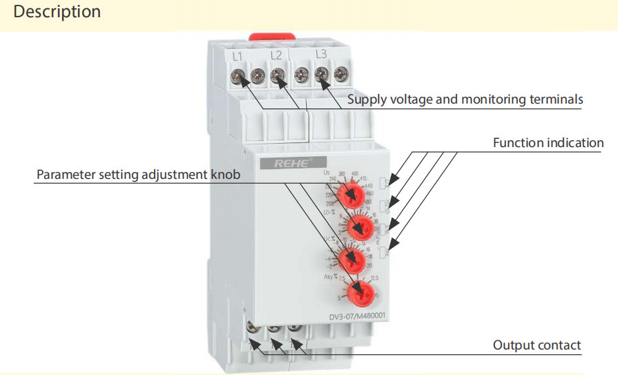 DV3-04 Relay Adjustable Monitoring Voltage Protecter