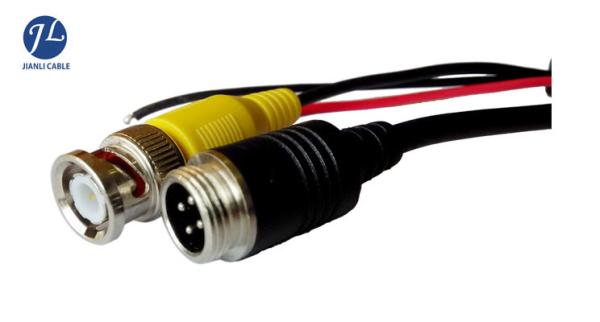 Quality 4 Pin To BNC CCTV Backup Camera Cable , Vehicle BNC Video Cable PVC Shielding for sale