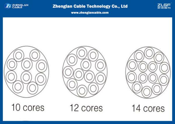 Quality Armoured Insulated Electrical Control Cable 10 Core Customized Color (CVV-S) 300V for sale