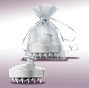 Tourmaline Head Scalp Massaging Shampoo Brush , Scalp Exfoliation Brush