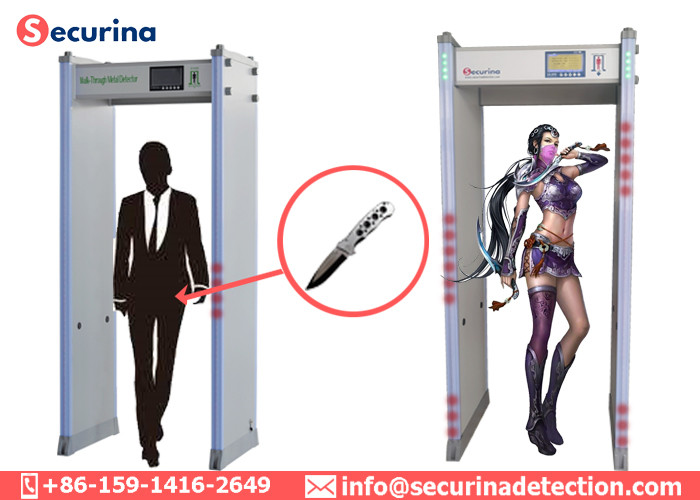 Guns / Weapons Walk Through Metal Detector Security Door With LED Display