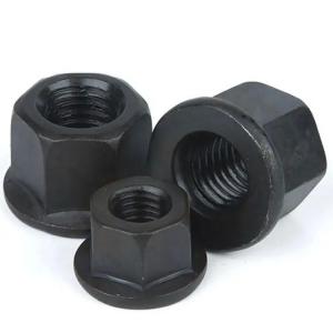 China Flange Hex Head Nuts Grade 8 Heavy Hexagon Black Oxide Nut For Automotive Industry on sale