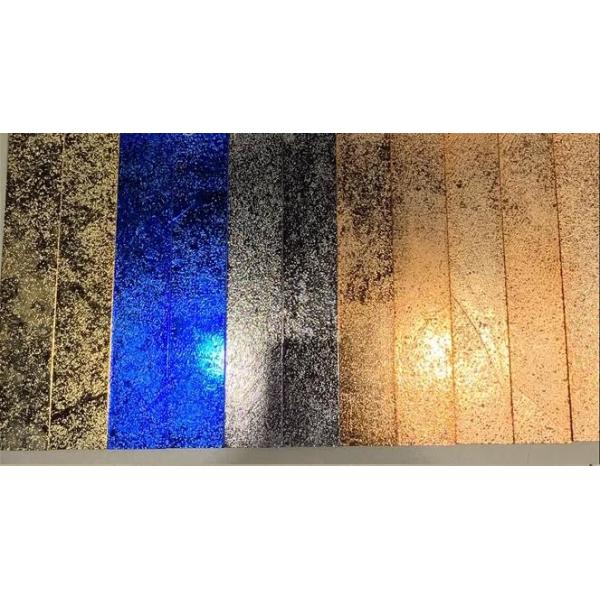 Interior Decorative Stone Wall Panels Anti Slip 50x300mm Electroplated Architectural Style