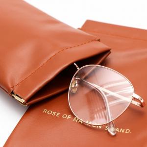 Buy cheap Leather Eye Glasses Pouch / Sunglasses Case Bag Holder Soft Leather Glasses Bags Microfiber Glasses Pouch product