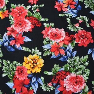 China Rotary Print Rayon Viscose Fabric Flower Woven Textile Garment on sale