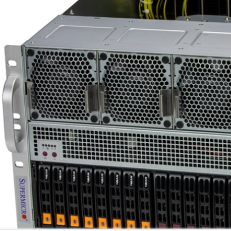 5U Supermicro Superserver GPU SYS-521GE-TNRT NVMe Hybrid 1x AIOM 2700W (2+2) Redundant