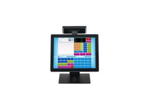China Dual Screen Retail POS System Store Cashier Terminal Aluminum Shell Sturcture on sale